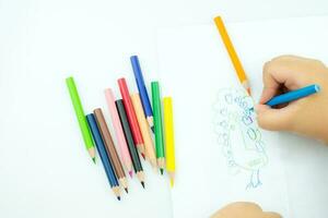 Hand Kids drawings photo