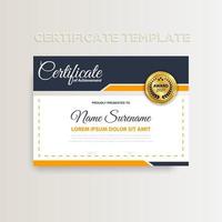 Modern color certificate template design. vector
