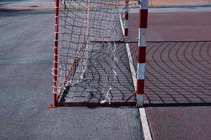 old street soccer goal sports equipment photo