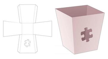 packaging box die cut template vector