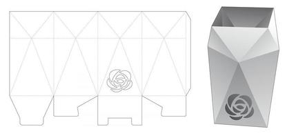 caja de embalaje plantilla troquelada vector