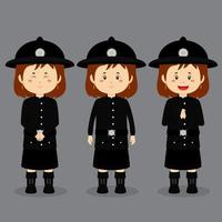 British Character with Various Expression vector