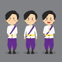 Cambodia Character with Various Expression vector