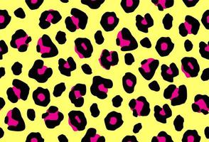 Seamless pink and yellow leopard skin texture vector