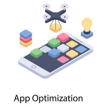 App Optimization Concepts vector
