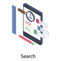 Data Search Concepts vector
