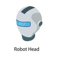 Humanoid Robot Head vector