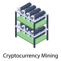 Bitcoin Mining Concepts vector