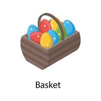 Easter Egg Basket vector