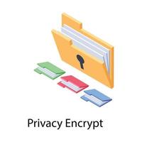 Folder Encryption Concepts vector