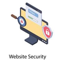 conceptos de seguridad del sitio web vector