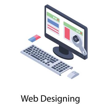 Web Designing Concepts vector