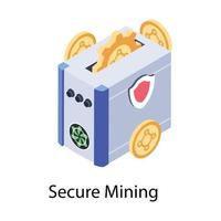 Secure Mining Concepts vector