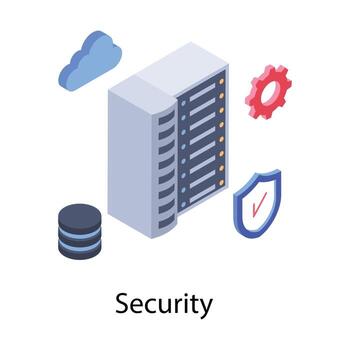 conceptos de servidor seguro vector