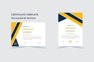 Certificate of appreciation template achievement certificate design . vector