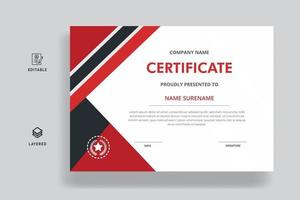 Creative certificate of appreciation award template vector