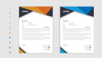 Corporate business style elegant shape letterhead design vector