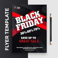 Black Friday Sale flyers design with balloons and confetti vector