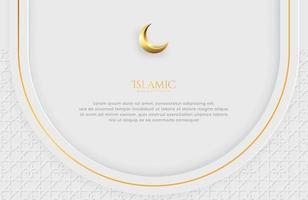 Islamic Elegant White and Golden Luxury Background vector