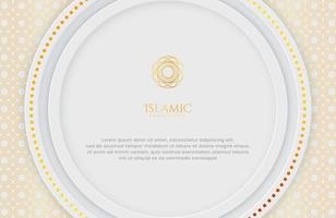 Islamic Elegant White and Golden Luxury Background vector