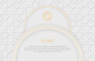 Islamic Elegant White and Golden Luxury Background vector