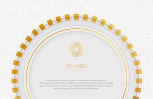 Islamic Elegant White and Golden Luxury Background vector