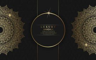 Luxury mandala background with golden arabesque vector