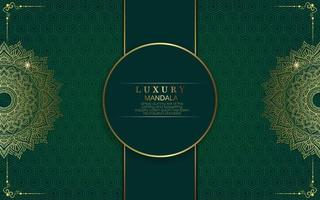 Luxury mandala background with golden arabesque vector