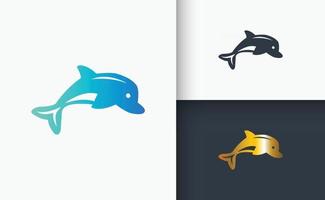 Fish logo design set template vector