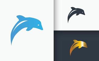Fish logo design set template vector