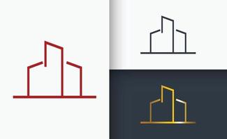 Real Estate And Construction Logo Set vector