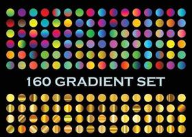 Colorful gradient and golden gradient collection