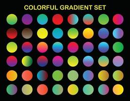 Abstract Colorful gradient set vector