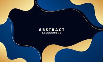 Abstract Blue Fluid Wave Background vector