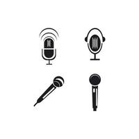 Microphone icon vector