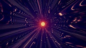 túnel futurista con adornos abstractos video