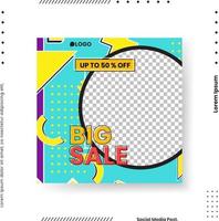 Editable minimal square banner template. vector