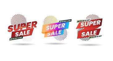 Set of Sale banner template design, Big sale special offer. vector