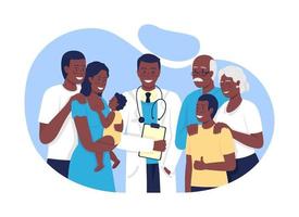 Family practice 2D vector isolated illustration