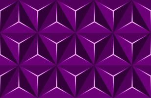 Geometric 3D Pattern with Basic Shapes. Purple Background vector