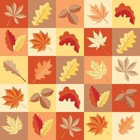 Seamless pattern with bright autumn leaves. Square background. vector