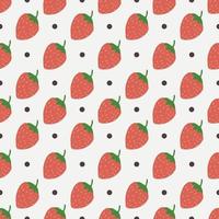 Seamless Pattern of Strawberry Fruit vector