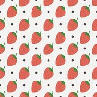 Seamless Pattern of Strawberry Fruit vector