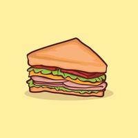 icono de sándwich aislado ilustración vectorial