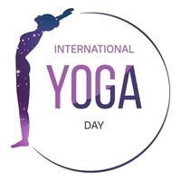 World Yoga Day simple vector illustration isolated on the white