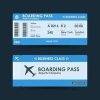 Boarding pass tickets blue design. Vector illustration