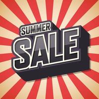 Summer sale, text design. poster of the season. Vector illustration