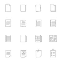 Paper document icon. line design. Vector illustration