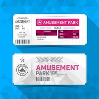 Amusement park Ticket Card. Vintage Element Design. vector