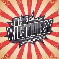 Retro poster, The Victory. Vector illustration